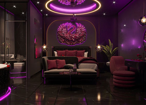 Thiết kế thi công nội thất phòng khách sạn Chủ đề Thiên Nga nghệ thuật