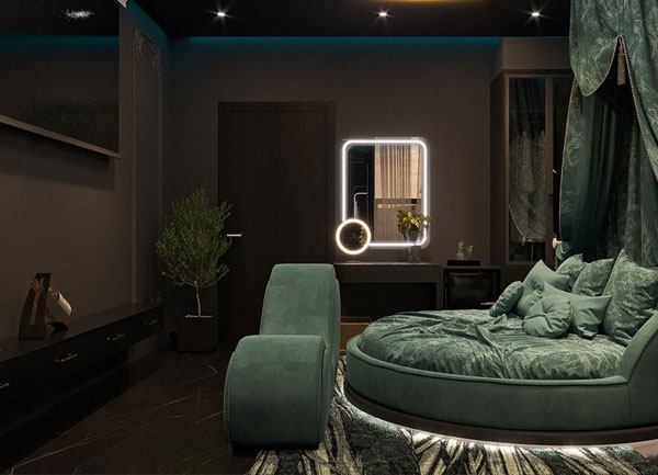 Thiết kế thi công nội thất phòng khách sạn chủ đề Sang Trọng Tối Giản Emerald