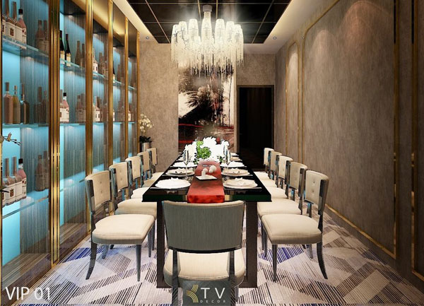 Thiết Kế Thi Công Nhà Hàng Phòng VIP Tối Ưu Không Gian Thẩm Mỹ Cao