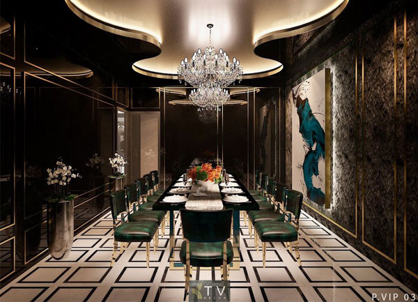 Thiết Kế Nội Thất Phòng VIP Nhà Hàng Đẹp Đẳng Cấp Chuẩn Xu Hướng