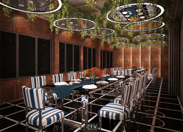 Thiết kế thi công phòng VIP nhà hàng sang trọng phong cách Modern Luxury