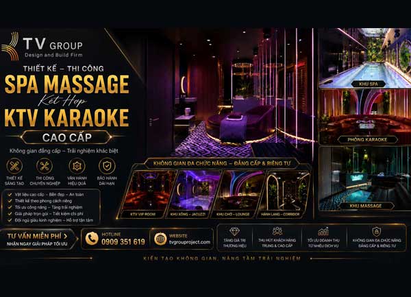 Thiết Kế Spa Massage Kết Hợp KTV Karaoke Cao Cấp Quận 1 TPHCM