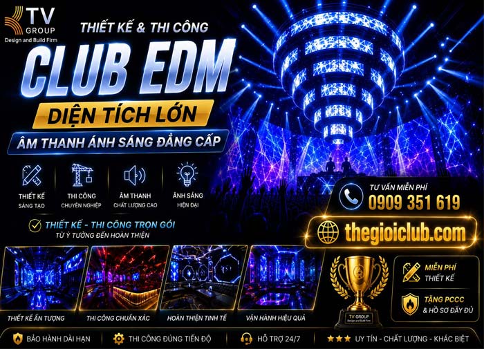 Thiết Kế ApLus Club,Thi Công Quán Bar EDM Setup Vận Hành