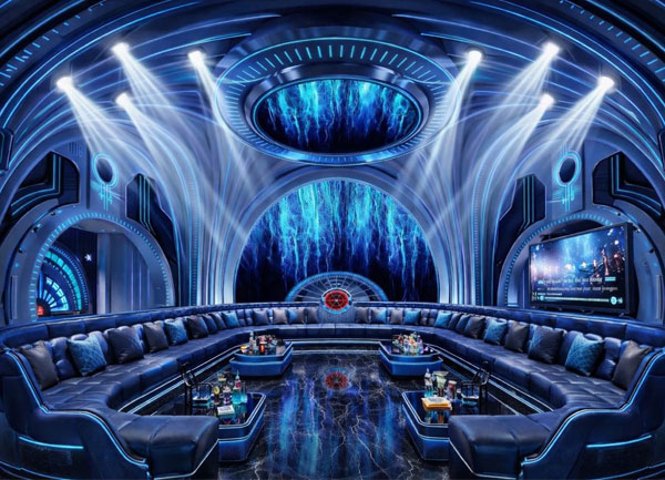 Thiết Kế Thi Công Karaoke KTV Galaxy VIP Trần LED Vòm 3D Công Nghệ