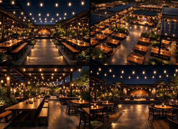 Thiết Kế Nhà Hàng Beer Food Garden Kết Hợp Sân Khấu Live Band