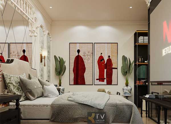 Thiết kế thi công phòng khách sạn phong cách tân cổ điển TPHCM