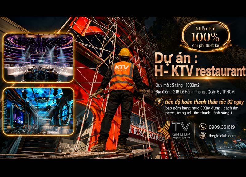 Dự Án Thiết Kế Thi Công Karaoke 5 Tầng 1000m2 tại TPHCM