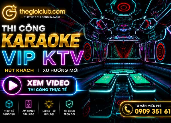 Thi công Karaoke KTV Futuristic Mẫu Phòng Karaoke LED Hiện Đại