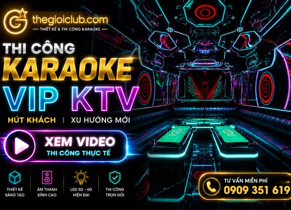 Thi công Karaoke KTV Futuristic Mẫu Phòng Karaoke LED Hiện Đại
