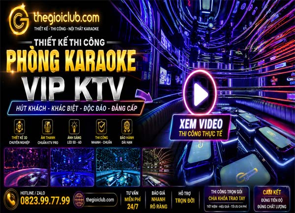 Thi công Karaoke KTV Hiện Đại Phòng Karaoke LED Futuristic Uốn Cong