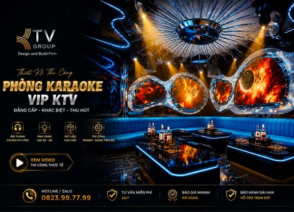 Thi Công Karaoke KTV Phong Cách Tương Lai Phòng Karaoke LED