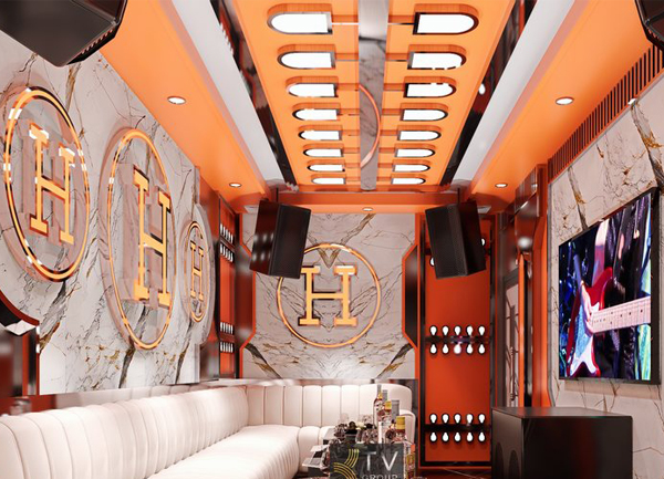 Thi Công Karaoke KTV Luxury Concept Chữ H Nhận Diện Thương Hiệu