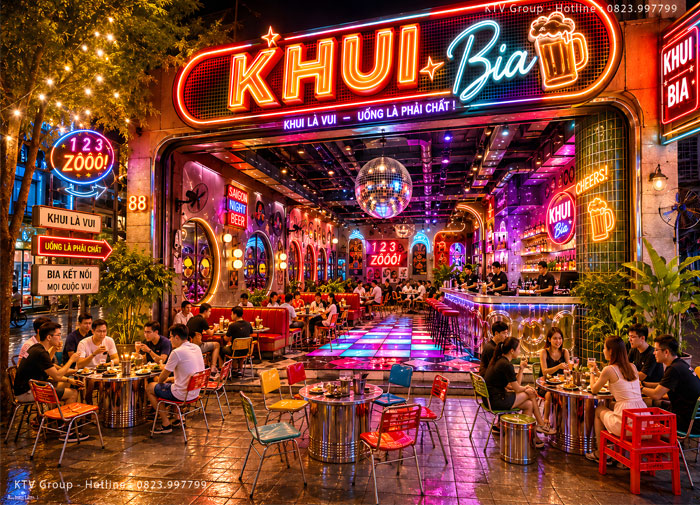 Thiết Kế Thi Công Beer Club Beer Garden Food Music Đẹp tại TPHCM