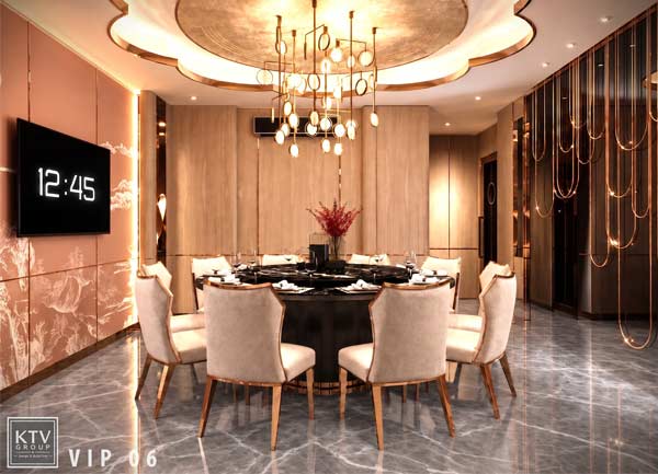 Thiết Kế Thi Công Phòng VIP Nhà Hàng Phong Cách Modern Luxury