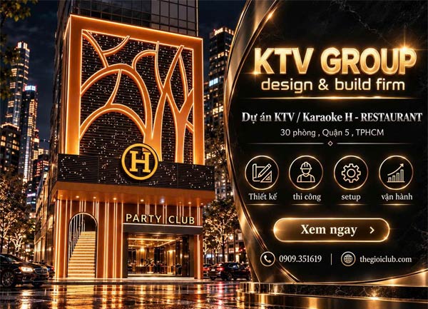 Thiết Kế Thi công  Nội Thất Karaoke HKTV 15 Phòng Tại Quận 5 TPHCM