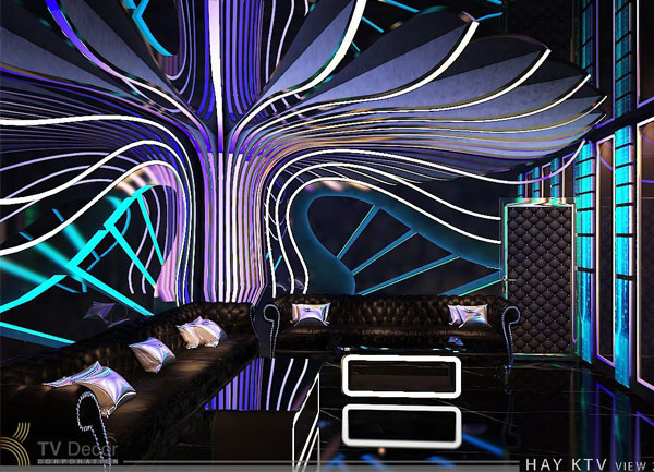 Mẫu thiết kế phòng karaoke KTV345,báo giá thi công karaoke
