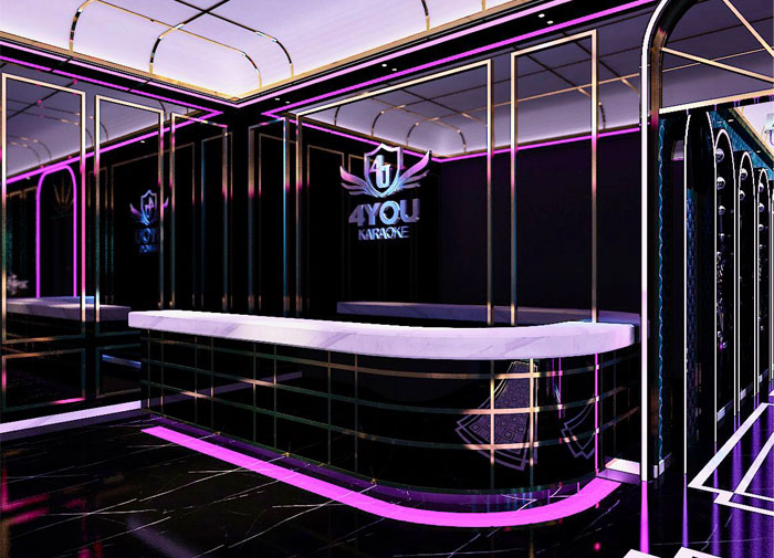 Mẫu thiết kế sảnh và hành lang karaoke- KTV karaoke Côn Đảo