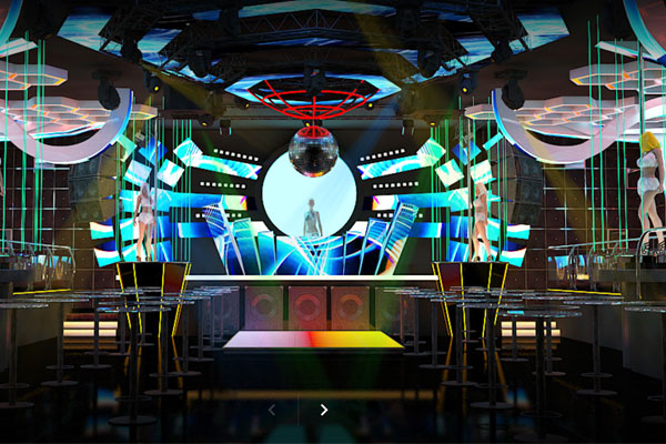 Báo giá thiết kế thi công bar club-Ảnh thiết kế 3D MoonStar Club V2