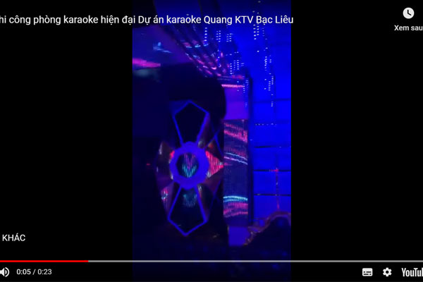 Video thi công trình karaoke KTV145 - Phòng karaoke hiện đại